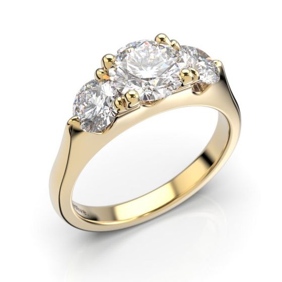 Festive Megan Superior 3-stone diamond ring 573-180-KK 
